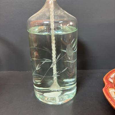 LOT 100: Holiday Entertaining Collection & More: Pfaltzgraff Winterberry Divided Platter, Princess House Ice Bucket & Oil Lamp,...