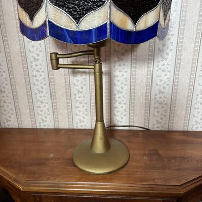 LOT 105: Hand-Crafted Stained Glass Lamp
