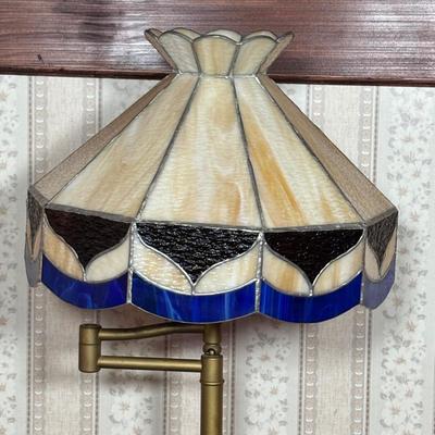 LOT 105: Hand-Crafted Stained Glass Lamp