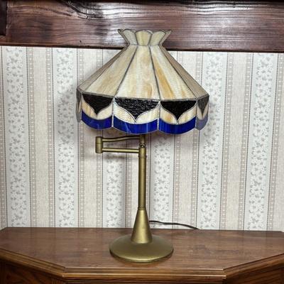 LOT 105: Hand-Crafted Stained Glass Lamp
