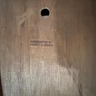 LOT 107: Hand-Crafted Oak Clock