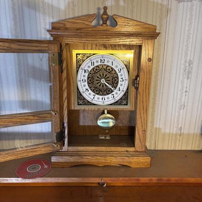 LOT 107: Hand-Crafted Oak Clock