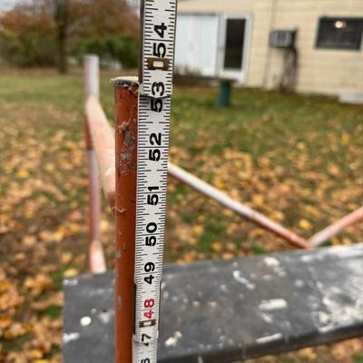 LOT 110: Scaffolding, Furniture Dolly, Dual Shop Light