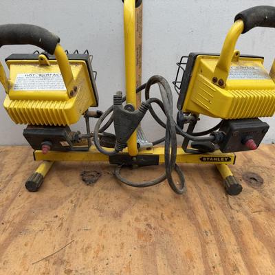 LOT 110: Scaffolding, Furniture Dolly, Dual Shop Light