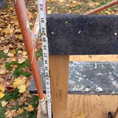 LOT 110: Scaffolding, Furniture Dolly, Dual Shop Light