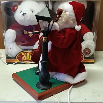 LOT 112: Vintage Christmas Teddy Bears, Loaf Pans, Dancing Santa & More