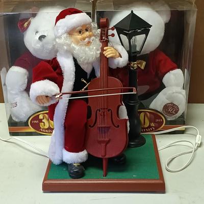 LOT 112: Vintage Christmas Teddy Bears, Loaf Pans, Dancing Santa & More