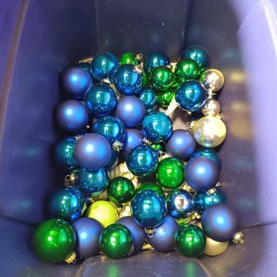 LOT 116: Vintage Bisque Pottery Nativity Figurines, Art Glass Ornaments, Glass Bells & More