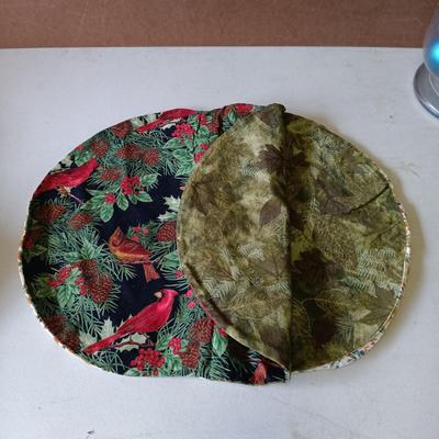 LOT 116: Vintage Bisque Pottery Nativity Figurines, Art Glass Ornaments, Glass Bells & More