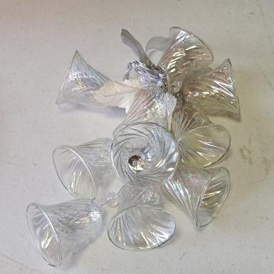 LOT 116: Vintage Bisque Pottery Nativity Figurines, Art Glass Ornaments, Glass Bells & More