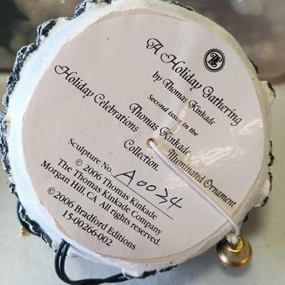 LOT 116: Vintage Bisque Pottery Nativity Figurines, Art Glass Ornaments, Glass Bells & More