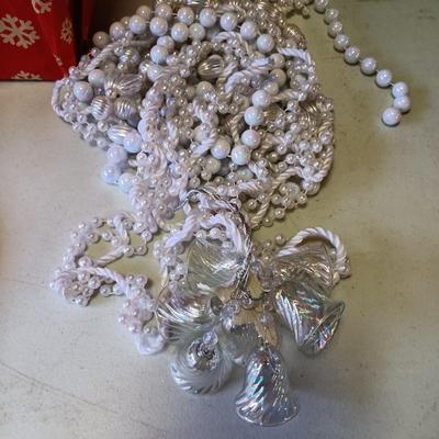 LOT 116: Vintage Bisque Pottery Nativity Figurines, Art Glass Ornaments, Glass Bells & More