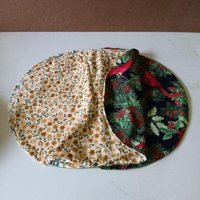 LOT 116: Vintage Bisque Pottery Nativity Figurines, Art Glass Ornaments, Glass Bells & More