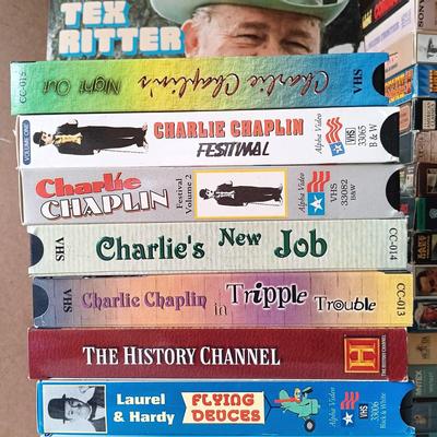 LOT 117: Large Collection of Western VHS Tapes, Cassettes & Tex Ritter Record