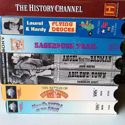 LOT 117: Large Collection of Western VHS Tapes, Cassettes & Tex Ritter Record
