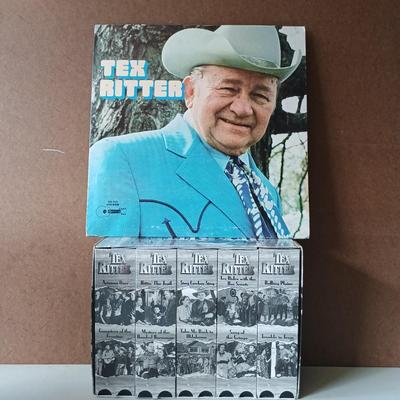 LOT 117: Large Collection of Western VHS Tapes, Cassettes & Tex Ritter Record