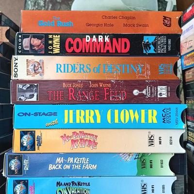 LOT 117: Large Collection of Western VHS Tapes, Cassettes & Tex Ritter Record
