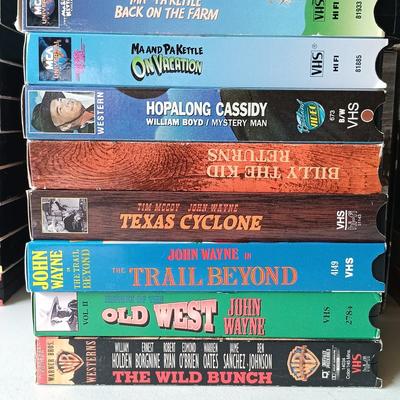LOT 117: Large Collection of Western VHS Tapes, Cassettes & Tex Ritter Record
