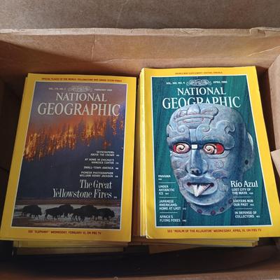 LOT 119: Large Collection of Vintage National Geographic Magazines 1960s - 1980s