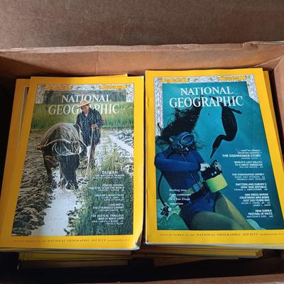 LOT 119: Large Collection of Vintage National Geographic Magazines 1960s - 1980s