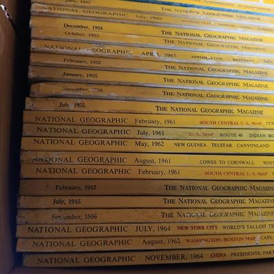 LOT 120: Large Collection of Vintage National Geographic Magazines 1940s - 1970s