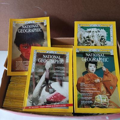 LOT 120: Large Collection of Vintage National Geographic Magazines 1940s - 1970s