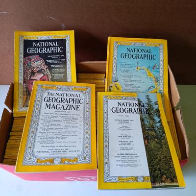LOT 120: Large Collection of Vintage National Geographic Magazines 1940s - 1970s