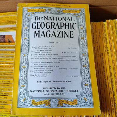 LOT 120: Large Collection of Vintage National Geographic Magazines 1940s - 1970s