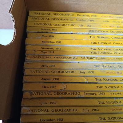 LOT 120: Large Collection of Vintage National Geographic Magazines 1940s - 1970s