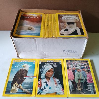 LOT 122: Large Collection of National Geographic Magazines 1970s - 1980s