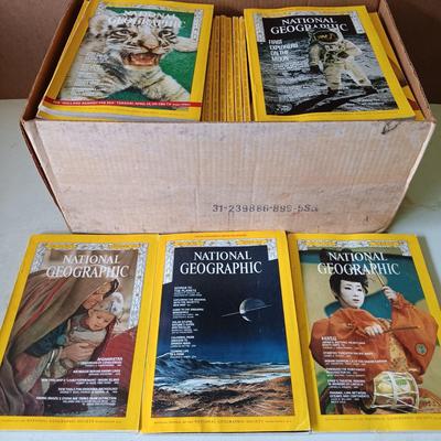 LOT 123: Large Collection of National Geographic Magazines 1960s - 1970s