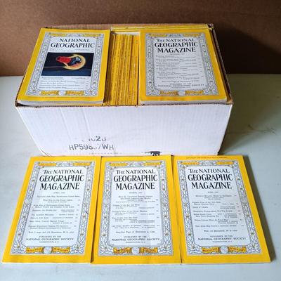 LOT 124: Large Collection of National Geographic Magazines 1950s - 1960s
