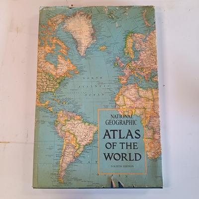 LOT 126: National Geographic 1975 Atlas of the World, On Assignment Board Game & Magazines on CD-ROM
