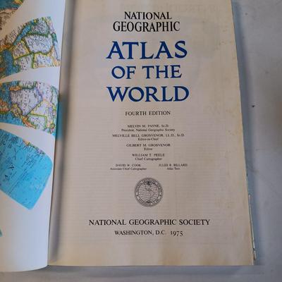 LOT 126: National Geographic 1975 Atlas of the World, On Assignment Board Game & Magazines on CD-ROM
