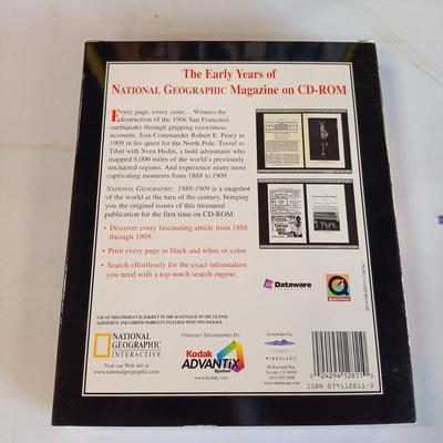 LOT 126: National Geographic 1975 Atlas of the World, On Assignment Board Game & Magazines on CD-ROM