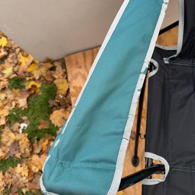 LOT 132 - Fishing Pole Lot w/ Philadelphia Eagles Chair & Tackle Boxes