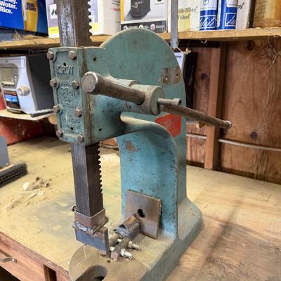 LOT 134: Arbor Press - Bolted to Bench