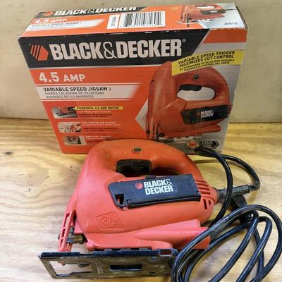 LOT:: 145 - Black & Decker Jigsaw, Floor Installation Laser, Cut Off Jig