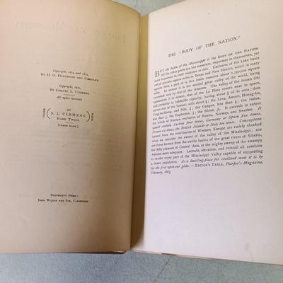 LOT 155: Mark Twain's Life on the Mississippi 1883 Illustrated James R. Osgood and Co.