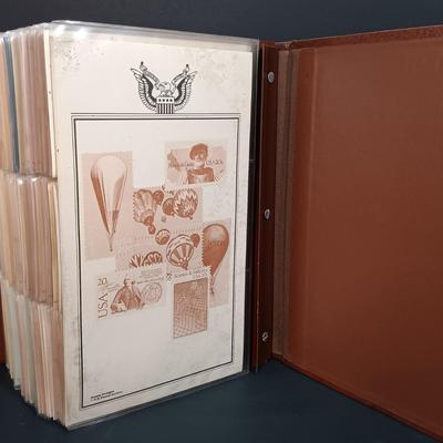 LOT 157: Postal Commemorative Society 22kt Gold Proof Replicas of US Stamps (23 Pages)