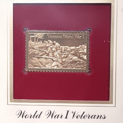 LOT 157: Postal Commemorative Society 22kt Gold Proof Replicas of US Stamps (23 Pages)