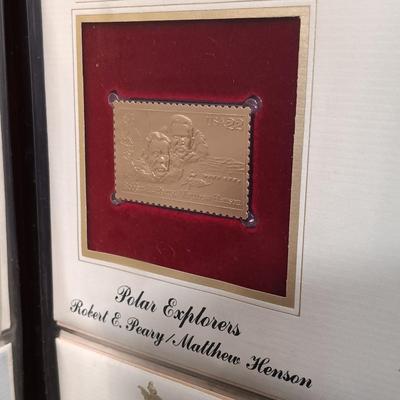 LOT 157: Postal Commemorative Society 22kt Gold Proof Replicas of US Stamps (23 Pages)