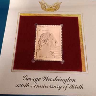 LOT 159: Postal Commemorative Society 22kt Gold Proof Replicas of US Stamps (24 Pages)