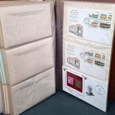 LOT 159: Postal Commemorative Society 22kt Gold Proof Replicas of US Stamps (24 Pages)