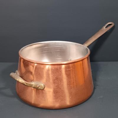 LOT 162: Vintage Copper Double Boiler and Kettle