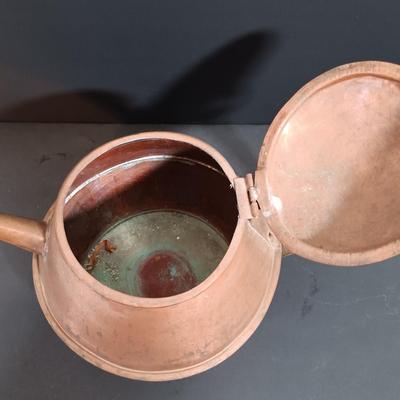 LOT 162: Vintage Copper Double Boiler and Kettle