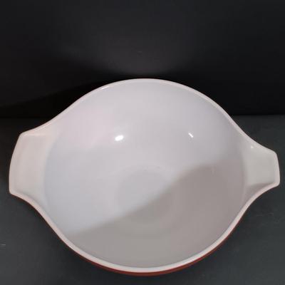 LOT 163: Vintage Pyrex Autumn Harvest Wheat Cinderella Bowl with (2) Mixing Bowls