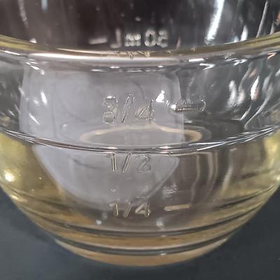 LOT 165: The Pampered Chef Apple Peeler and Prep Bowls with Nantucket Pie Plate, Fire King Measuring Cup & More