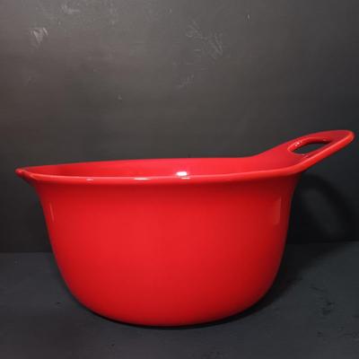 LOT 166: Rachel Ray Orange Casserole Dishes and Red Mixing Bowls with Cordon Bleu Platter