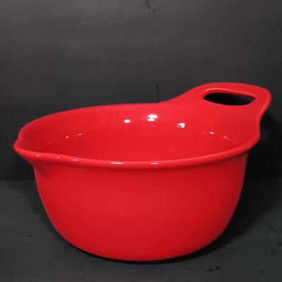 LOT 166: Rachel Ray Orange Casserole Dishes and Red Mixing Bowls with Cordon Bleu Platter